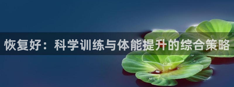 恢复好：科学训练与体能提升的综合策略